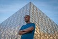 Young man shares the enthusiasm from a visit to the Louvre