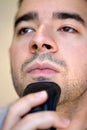 Young Man Shaving Royalty Free Stock Photo