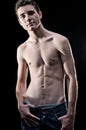 Young man shirtless Royalty Free Stock Photo
