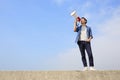 Young man shout megaphone Royalty Free Stock Photo