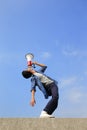 Young man shout megaphone Royalty Free Stock Photo