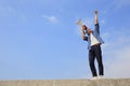 Young man shout megaphone Royalty Free Stock Photo