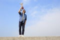 Young man shout megaphone Royalty Free Stock Photo