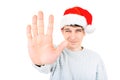 Young Man show a Stop Gesture Royalty Free Stock Photo