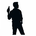 Young Man Silhouette With Coke Bottle Vector - Associated Press Style