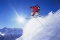 Young man skiing Royalty Free Stock Photo
