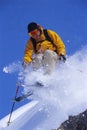 Young man skiing Royalty Free Stock Photo