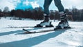 Young man skiing Royalty Free Stock Photo