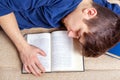 Young Man sleep with a Book Royalty Free Stock Photo