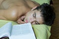 A young man sleeping Royalty Free Stock Photo