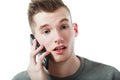 Young man speaking Royalty Free Stock Photo