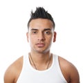 Young man with spiky hair Royalty Free Stock Photo