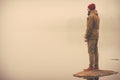 Young Man standing alone outdoor