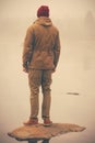 Young Man standing alone outdoor Royalty Free Stock Photo