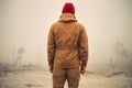 Young Man standing alone outdoor Royalty Free Stock Photo