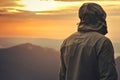 Young Man standing alone outdoor Royalty Free Stock Photo