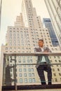 Young Man standing outdoors in New York City Royalty Free Stock Photo