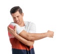 Young man suffering from shoulder pain Royalty Free Stock Photo