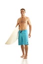 Young man with surfboard