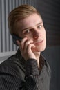 Young man talking on cell phone Royalty Free Stock Photo