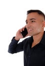 Young man talking on his cell phone Royalty Free Stock Photo