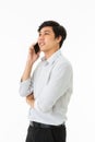 Young man talking on smartphone Royalty Free Stock Photo