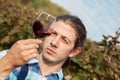 Young Man Tasting Wine Royalty Free Stock Photo