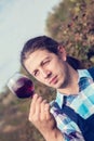Young Man Tasting Wine Royalty Free Stock Photo