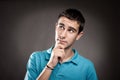 Young man thinking Royalty Free Stock Photo