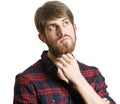 Young man thinking Royalty Free Stock Photo