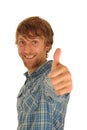 Young man with thumb up Royalty Free Stock Photo