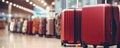 Young man travel with tw red suitcases. travel concept