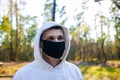 Young man Trying To Do Sport During Coronavirus Crises Despairing Of The World