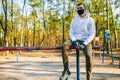 Young man Trying To Do Sport During Coronavirus Crises Despairing Of The World