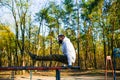 Young man Trying To Do Sport During Coronavirus Crises Despairing Of The World