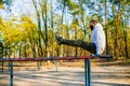 Young man Trying To Do Sport During Coronavirus Crises Despairing Of The World