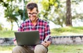 Young Man Using Browsing Smartphone Concept Royalty Free Stock Photo