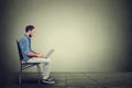 Young man using a laptop Royalty Free Stock Photo