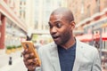 Young man using smart phone.