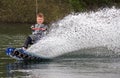 A young man wake-boarding Royalty Free Stock Photo