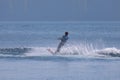 Young man wakeboarding on Cultus lake on a sunny day. Royalty Free Stock Photo