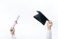 young man wear cap and gown graduation suit