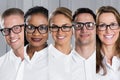 Collage Of People Wearing Eyeglasses Royalty Free Stock Photo