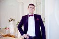 Young man at the wedding, the groom Royalty Free Stock Photo
