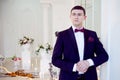 Young man at the wedding, the groom Royalty Free Stock Photo