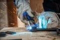 young man welder Royalty Free Stock Photo