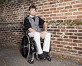 Young man in wheelchair