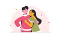 Romantic lovers for valentine\'s day. Couple sharing and caring love. Family. In love. Dating.