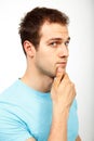 Young man wondering Royalty Free Stock Photo