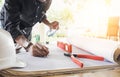 Young man working on his plane project Royalty Free Stock Photo